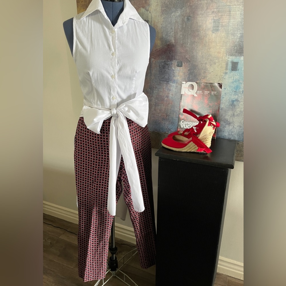 Super Chic Banana Republic Graphic Print Ankle Pants